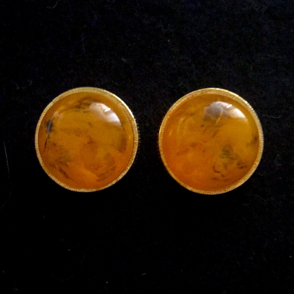 🛑SOLD🛑Cadoro” Amber Earrings
